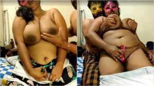 Big boobs mallu wife live nude show with husband